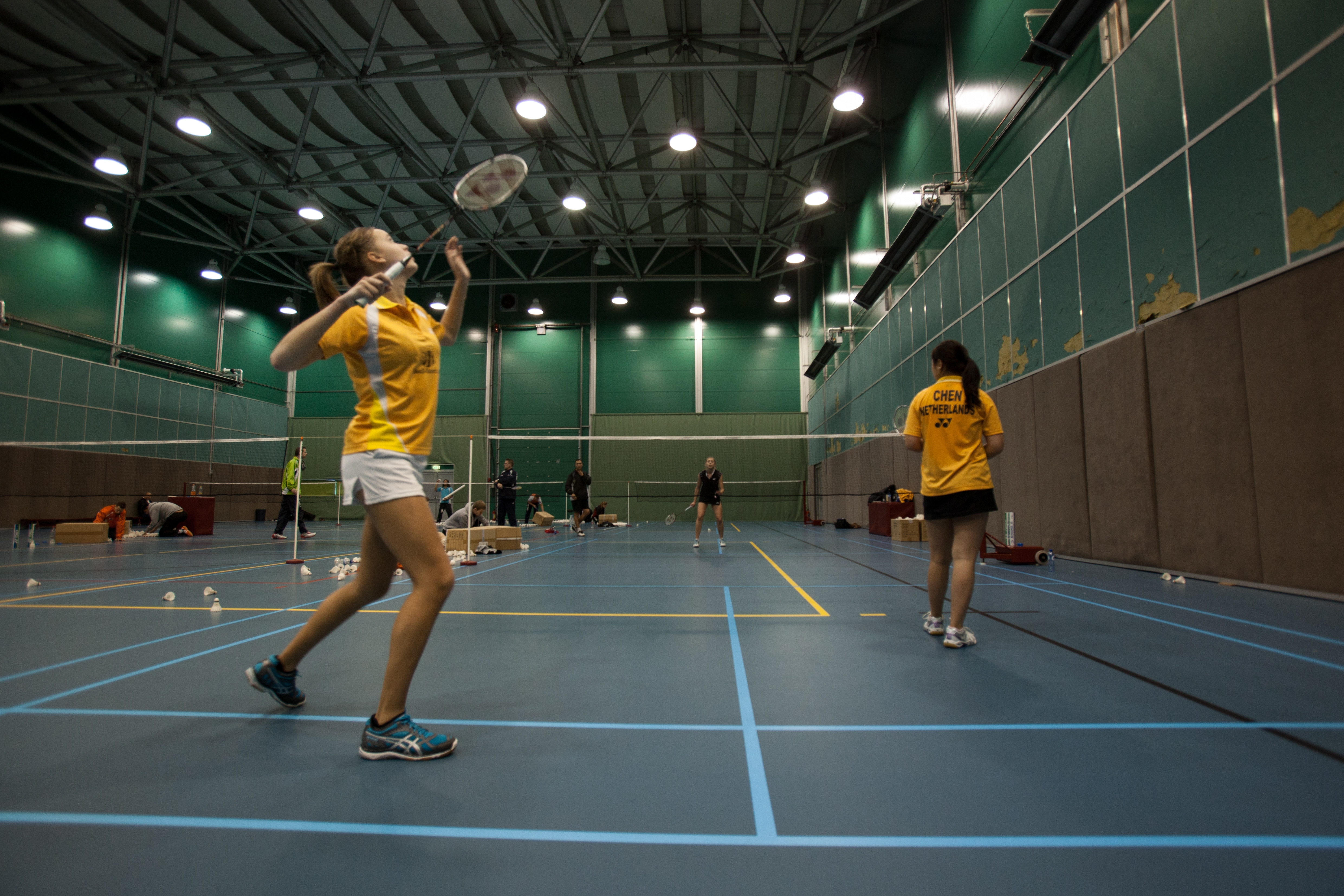 Exercices au badminton 